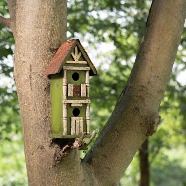 Strader Freestanding 13 in x 4.5 in x 6.5 in Birdhouse - Image 3