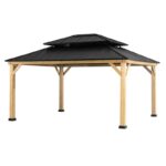 Sunjoy Archwood 11 ft. x 13 ft. Patio Cedar Framed Steel Hardtop Gazebo - Image 5
