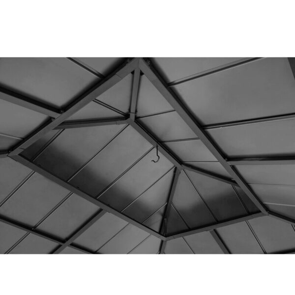 Sunjoy Archwood 11 ft. x 13 ft. Patio Cedar Framed Steel Hardtop Gazebo - Image 8