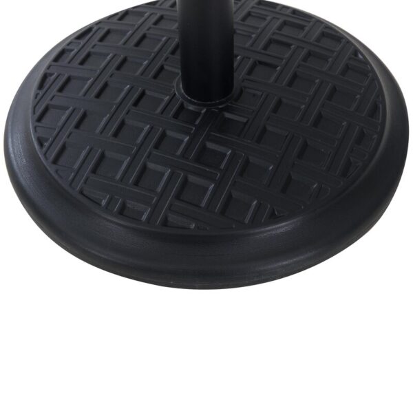 Sunjoy Universal 33 lb. Black Round Steel Heavy Duty Cement Filled Patio Umbrella Base - Image 3