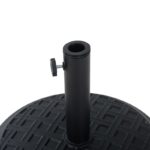 Sunjoy Universal 33 lb. Black Round Steel Heavy Duty Cement Filled Patio Umbrella Base - Image 4