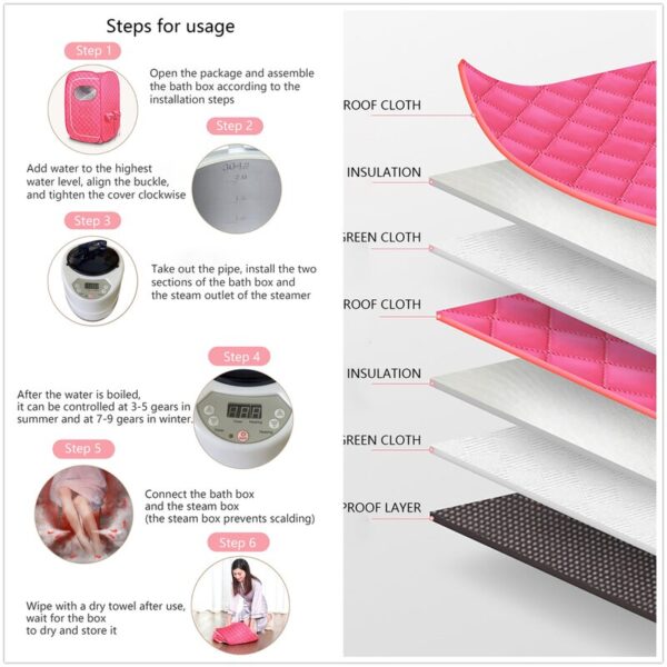 Sunyou 4 - Person Portable Traditional Steam Sauna Tent - Image 6