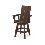 Swivel 29.25" Teak Patio Bar Stool - Image 6