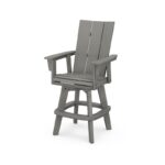Swivel 29.25" Teak Patio Bar Stool - Image 3