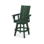 Swivel 29.25" Teak Patio Bar Stool - Image 4