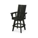 Swivel 29.25" Teak Patio Bar Stool