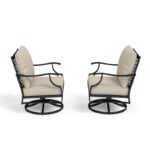 Swivel Patio Armchair with Cushion (Set of 2) - Image 7