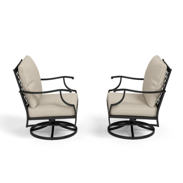 Swivel Patio Armchair with Cushion (Set of 2) - Image 7