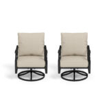 Swivel Patio Armchair with Cushion (Set of 2) - Image 2