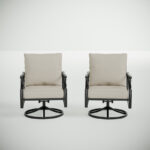 Swivel Patio Armchair with Cushion (Set of 2) - Image 6