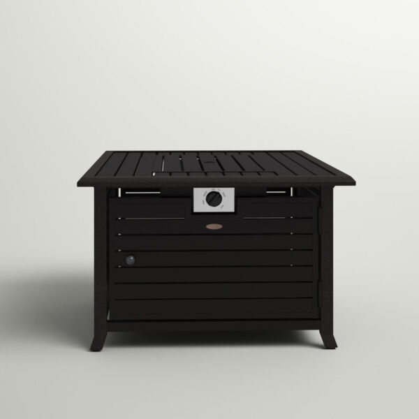 Talbot 24'' H x 48'' W Aluminum Propane Outdoor Fire Pit Table with Lid - Image 5