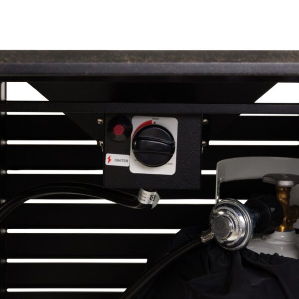 Talbot 24'' H x 48'' W Aluminum Propane Outdoor Fire Pit Table with Lid - Image 4