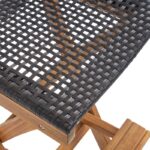 Tammy Folding Acacia Wood 31.5" Patio Bar Stool (Set of 2) - Image 3