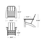 Tangerine Modern Adirondack Outdoor Chair (Part number: AD420TA) - Image 3