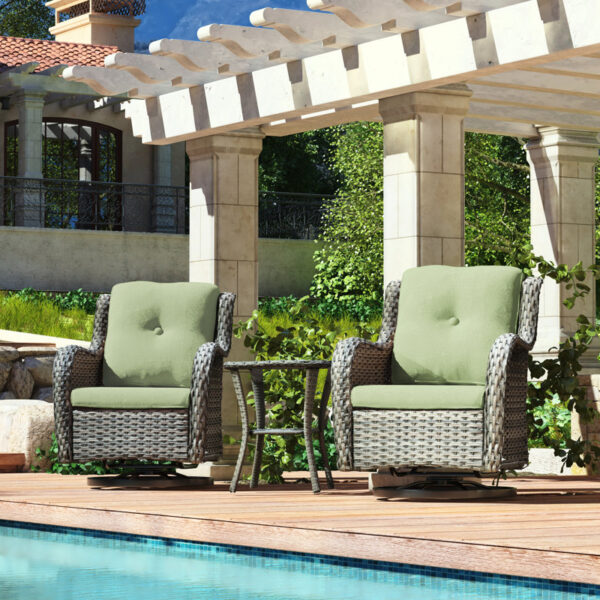 Tapan Polyethylene (PE) Wicker 2 - Person Seating Group with Cushions - Image 10