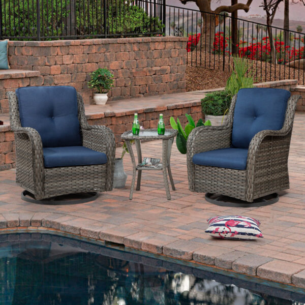 Tapan Polyethylene (PE) Wicker 2 - Person Seating Group with Cushions - Image 2