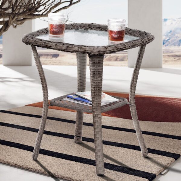 Tapan Polyethylene (PE) Wicker 2 - Person Seating Group with Cushions - Image 5