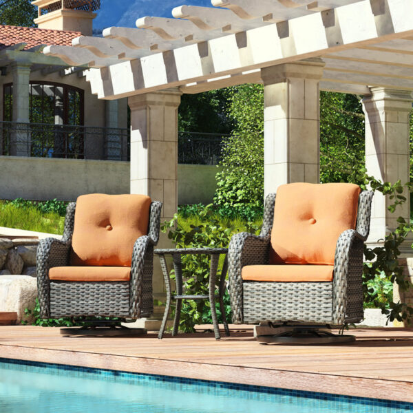 Tapan Polyethylene (PE) Wicker 2 - Person Seating Group with Cushions - Image 11