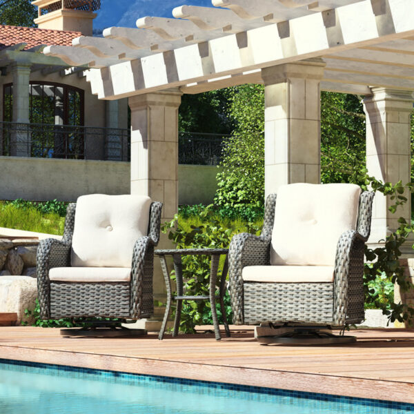 Tapan Polyethylene (PE) Wicker 2 - Person Seating Group with Cushions - Image 9