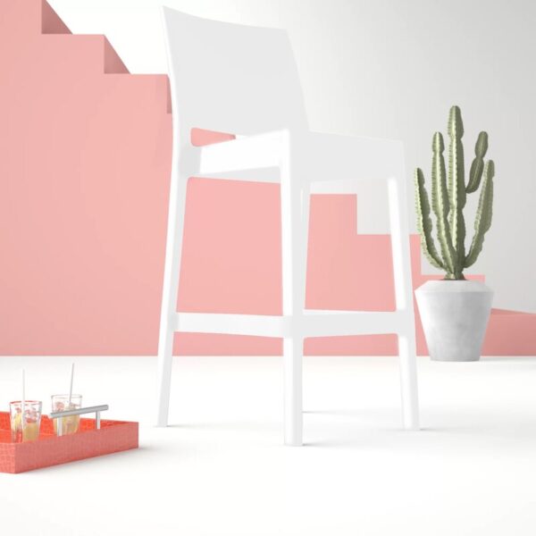 Taupe Adrienne Patio Bar Stool (Set of 2) - Image 11