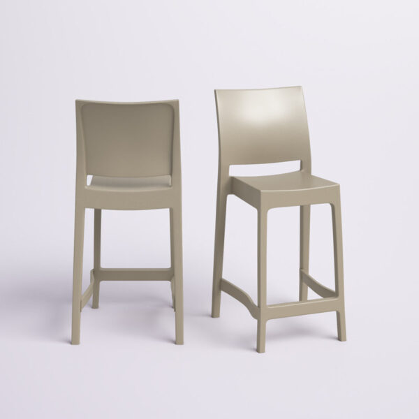 Taupe Adrienne Patio Bar Stool (Set of 2) - Image 3