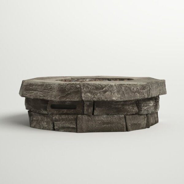 Tavon 12'' H x 39'' W Fiber Reinforced Concrete Outdoor Fire Pit Table - Image 4