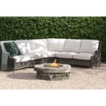 Tavon 12'' H x 39'' W Fiber Reinforced Concrete Outdoor Fire Pit Table - Image 5