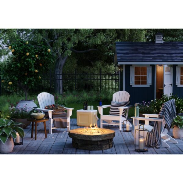 Tavon 12'' H x 39'' W Fiber Reinforced Concrete Outdoor Fire Pit Table - Image 3