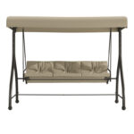 Taylor 3-Seat Outdoor Steel Converting Patio Swing Canopy Hammock with Cushions - Image 14