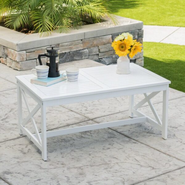 Teague Acacia Outdoor Coffee Table - Image 4