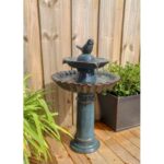 Teal Fountain Birdbath - Image 2