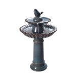 Teal Fountain Birdbath - Image 7