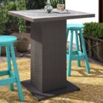 Tegan Metal Outdoor Bar Table