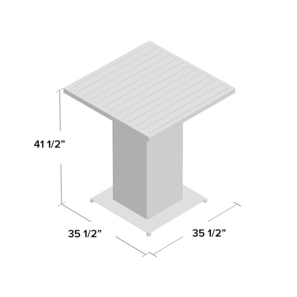 Tegan Metal Outdoor Bar Table - Image 6