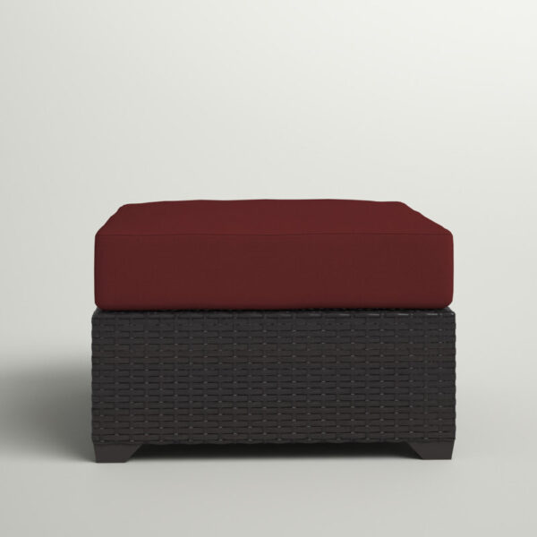 Tegan Outdoor Ottoman with Cushion - Image 3