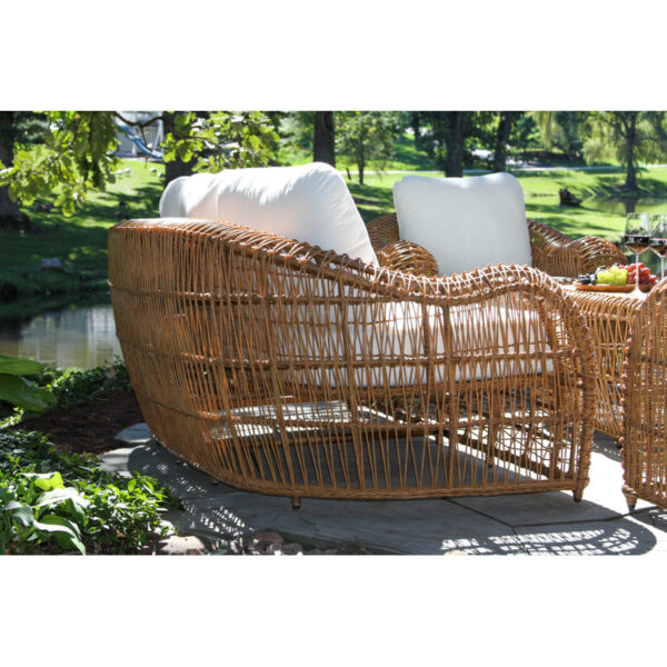 Tena 80.5'' Wide Outdoor Wicker Patio Sofa with Sunbrella Cushions - Image 8