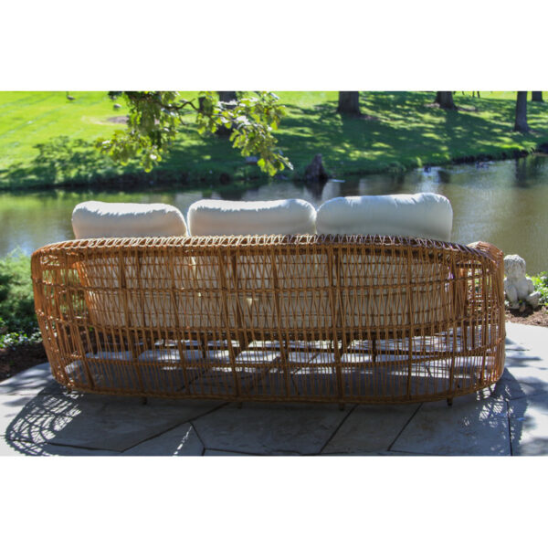 Tena 80.5'' Wide Outdoor Wicker Patio Sofa with Sunbrella Cushions - Image 6