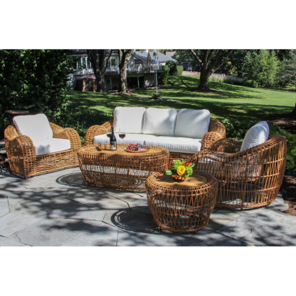 Tena 80.5'' Wide Outdoor Wicker Patio Sofa with Sunbrella Cushions - Image 7