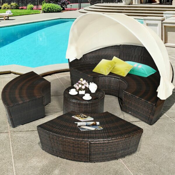 Teoman 69.5'' Wide Outdoor Patio Daybed with Cushions - Image 4