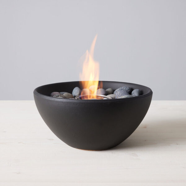 TerraFlame Basin Concrete Table Top Gel Fuel Fire Bowl - Indoor and Outdoor Use - Image 6