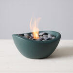 TerraFlame Wave Concrete Table Top Gel Fuel Fire Bowl - Indoor and Outdoor Use - Image 4