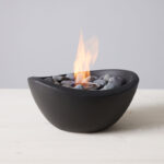 TerraFlame Wave Concrete Table Top Gel Fuel Fire Bowl - Indoor and Outdoor Use - Image 2