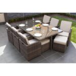 Theone Rectangular 10 - Person Outdoor Dining Set - Image 5