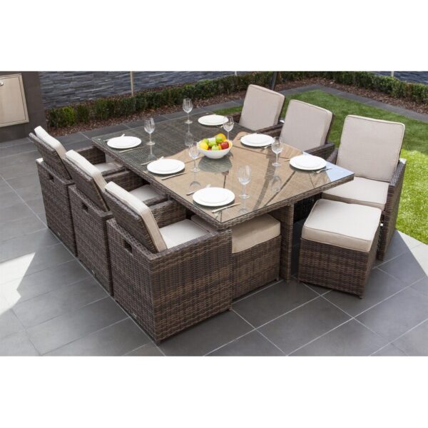 Theone Rectangular 10 - Person Outdoor Dining Set - Image 5