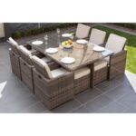 Theone Rectangular 10 - Person Outdoor Dining Set - Image 6