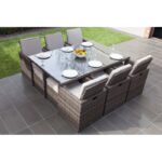Theone Rectangular 10 - Person Outdoor Dining Set - Image 2