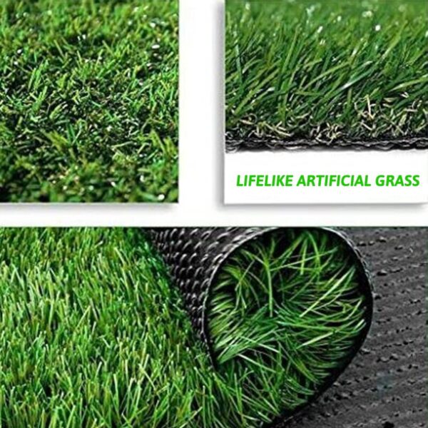 Thick Realistic 78" x 117" Artificial Grass Turf Rugs and Rolls - Image 8