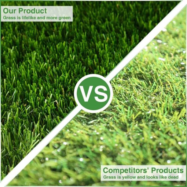 Thick Realistic 78" x 117" Artificial Grass Turf Rugs and Rolls - Image 7