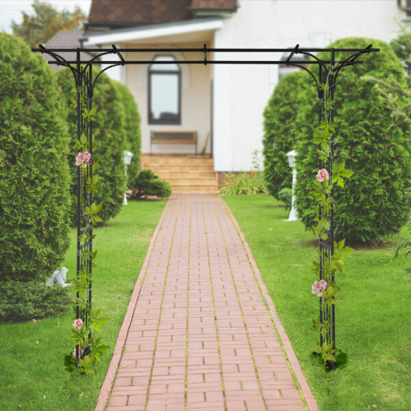 Thorold 81.1" W x 16.1" D x 85" H D Iron Arbor - Image 5
