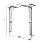 Thorold 81.1" W x 16.1" D x 85" H D Iron Arbor - Image 8